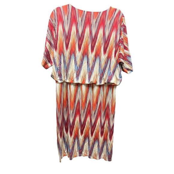 Chico's Ikat Pring Multicolor Soft Knit Dress - Picture 8 of 8